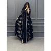 Women's Autumn V-neck Long Sleeve Positioning Print Long Loose Dress