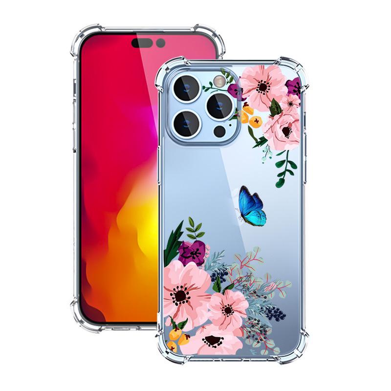 Чехол National Trend Anti-Fall TPU с рисунком подсолнуха для iPhone 15 Pro Max