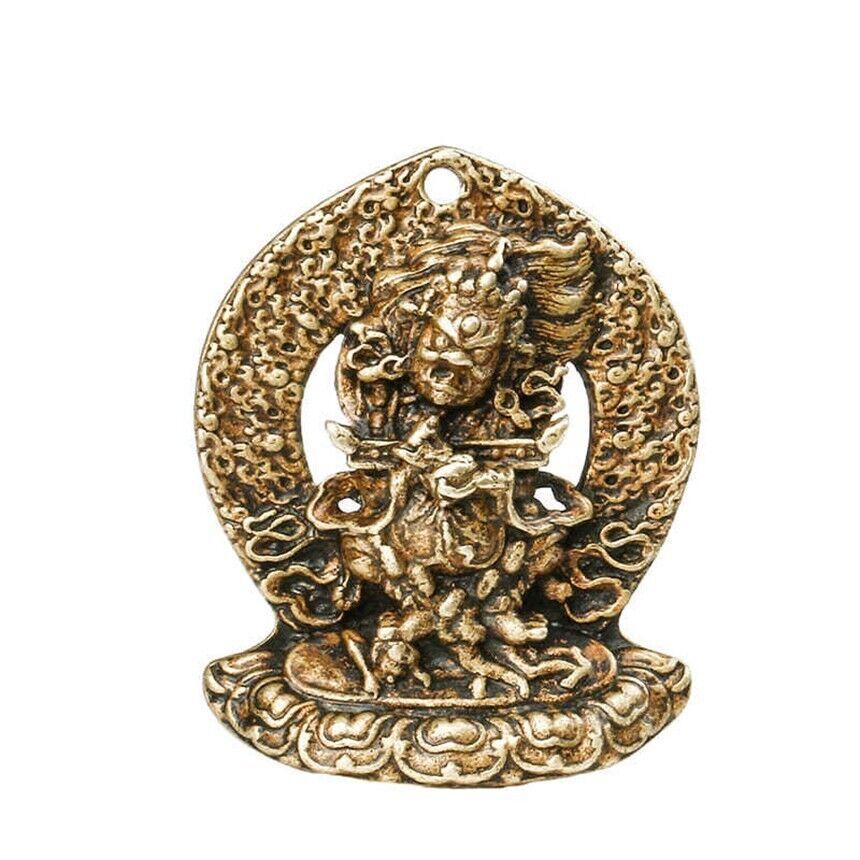 Brass Nepalese Buddha Statue Keychain Pendant Car Diy Gift Key Pendant