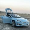 DQMN8 1/32 Tesla Model S 100D SUV Toy Car Model Diecast Alloy Metal Miniature Sound & Light Pull Back 1:32 Collection Gift For Boy Kid