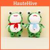 Soft Short Plush Frog Keychain With Red Scarf Pp Cotton Filling Cute Frog Ornament