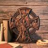 Orthodox Archangel Cross Home Wall Decoration, Wood Carving, Table Decoration, St. Michael's Church Decoration, Christian Gift