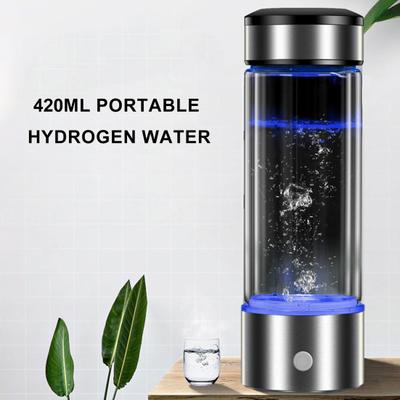Портативная бутылка-генератор водородной воды 420 мл с технологией SPE PEM, укрепляющая здоровье чашка для электролизованной воды