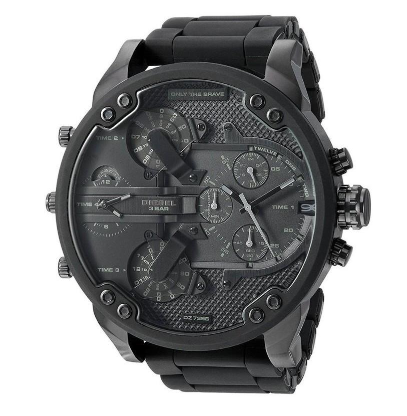 Diesel DZ7396 men's watch Black strap Black dial 57mm + box