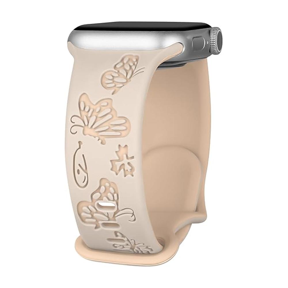 Гравированные ремешки для Apple Watch Band 46мм 42мм 44мм 45мм 40 41мм 49мм correa bracelet iwatch Серия 11 10 9 8 7 6 5 Ultra 3 SE