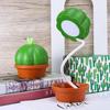 Plant Night Light Cute Mini Cactus Led Light Touch Dimming Desk Lamp Atmosphere Light Adjustable Neck Cartoon Cactus Led Table