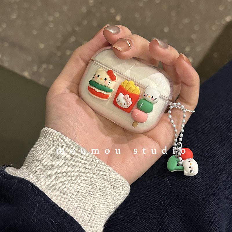 Чехол для Bluetooth-наушников Apple Airpods 1 / 2 Поколения Мультяшный Милый 3-го Поколения Картофель Фри Pro Женский