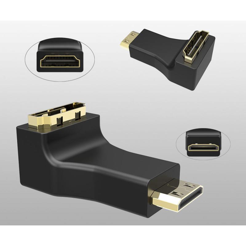 HDMI-совместимый кабельный соединитель-адаптер 270 180, угол 90 градусов HDMI-совместимый штекер на