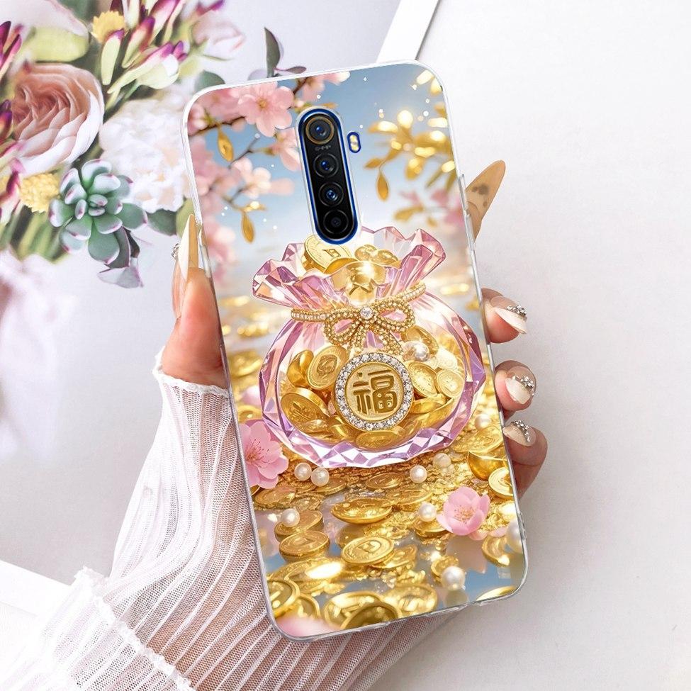Clear For Realme X2Pro RMX1931 Casing For Realme X2 Pro Case Luxury Fashion Butterfly Funny Cute Painted Cover
