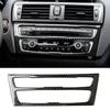Carbon Fiber Car Air Conditioning CD Panel Cover Sticker Decoration Auto Interior Accessories For BMW F20 F21 1 Series
