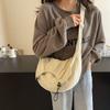 Korean Version of the Style Casual Tote Bag Women's Simple New Pleated Drawstring Messenger Bag Large Capacity Underarm Shoulder Bag