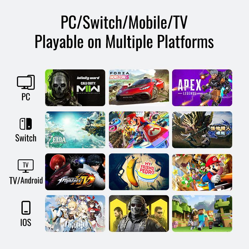 Прочный и безопасный игровой контроллер Flydigi Vader 4 Pro с регулируемым джойстиком, регулируемым сопротивлением, вибрационными триггерами, мультиподключением