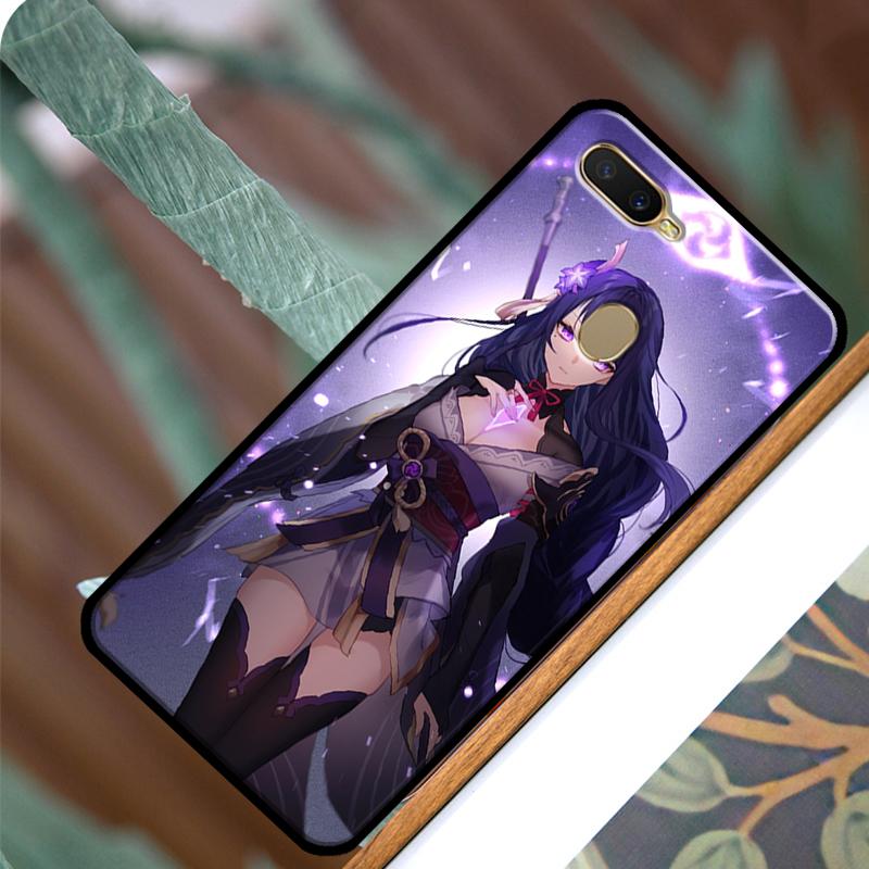 Genshin Impact Raiden Shogun Case For OPPO A83 A91 A93 A1K A15 A3S A54 A74 A94 A5 A9 A31 A53 A52 A72 A53S Back Cover