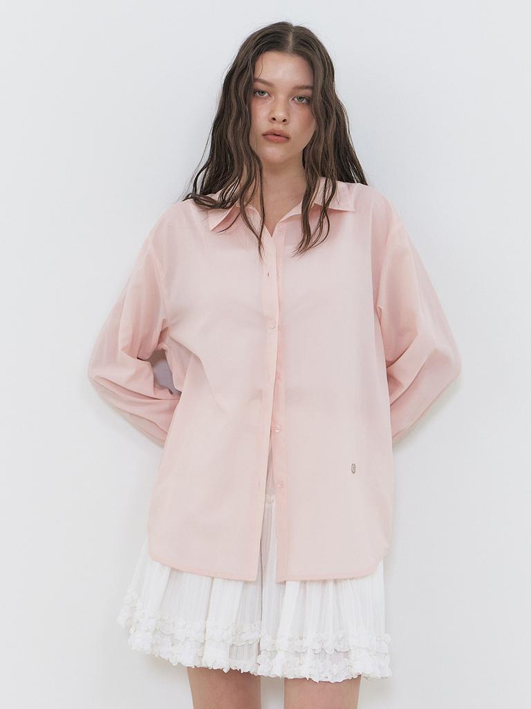 ETMON Flow Sheer Shirt, Pink