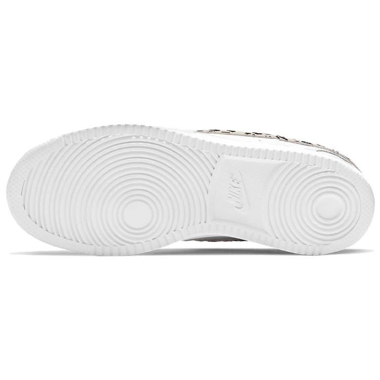 Nike Court Vision Low Leopard Swoosh - Белые женские кроссовки Desert-Sand Black DD9665-100