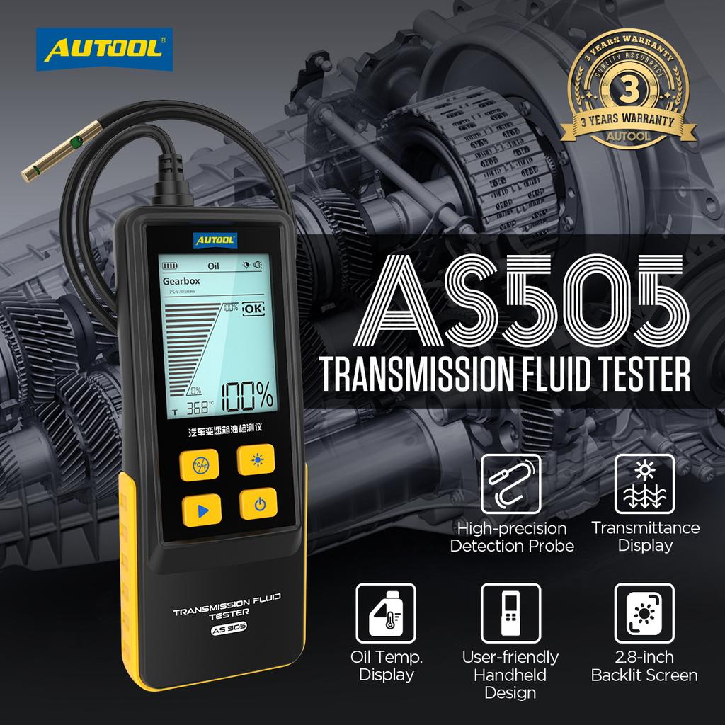 AUTOOL AS505 Цифровой тестер трансмиссионной жидкости автомобиля ATF, инструмент для проверки масла в коробке передач, для дизельного двигателя