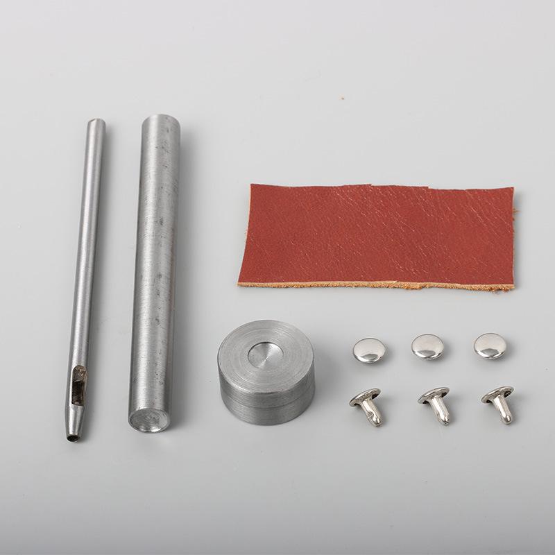 DIY Double-Sided Rivet Hand Punch Tool (4mm-15mm) for Flat Cap Nail Installation