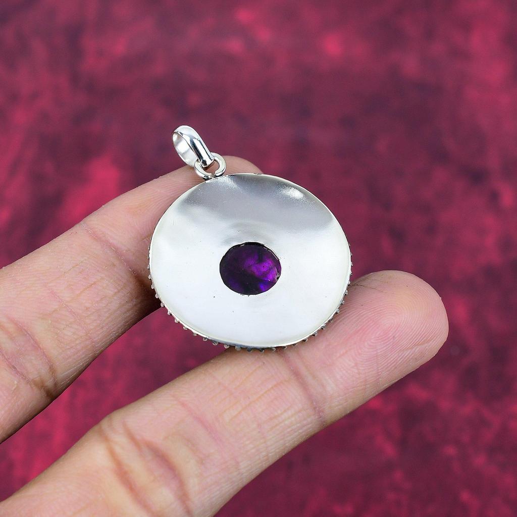 Ювелирные изделия с фиолетовым лабрадоритом, кулон из стерлингового серебра 925 пробы, ювелирные изделия ручной работы с драгоценными камнями, подарки для жены, абсолютно новый кулон