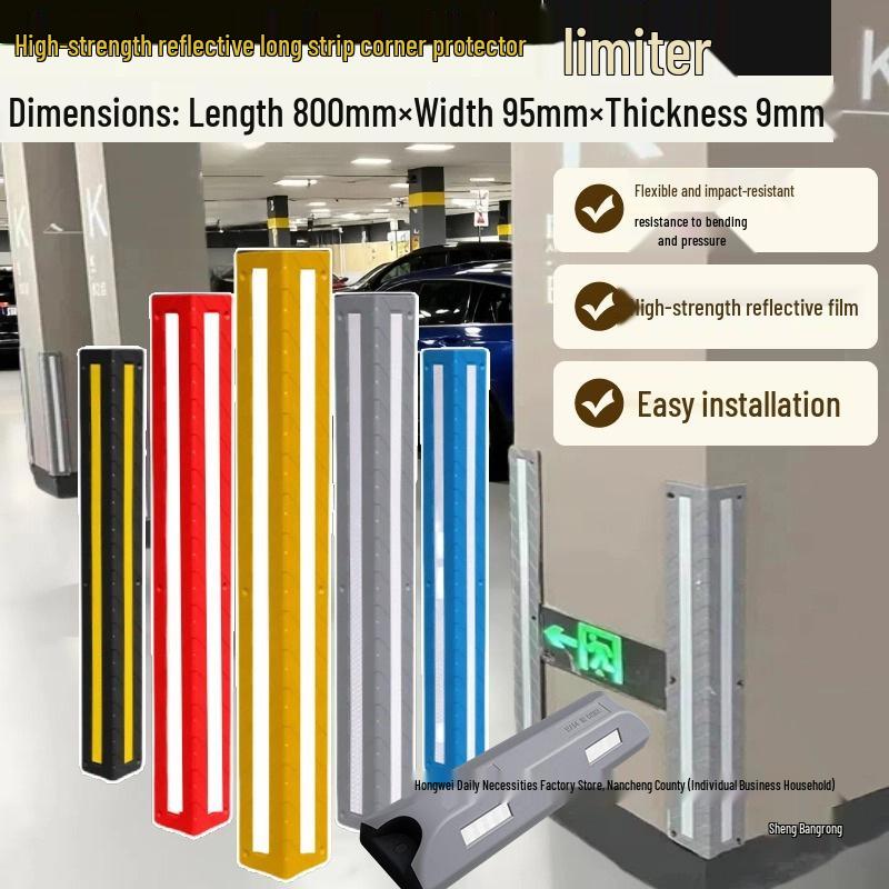 High-End Rubber Wall Corner Protector: Anti-Collision Strip for Interiors, Airports, Garages, and Parking Lots