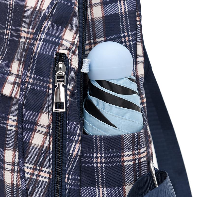 Рюкзак Campus Retro Plaid для учеников младших и старших классов, школьная сумка для девочек, большая вместимость, школьная сумка для книг