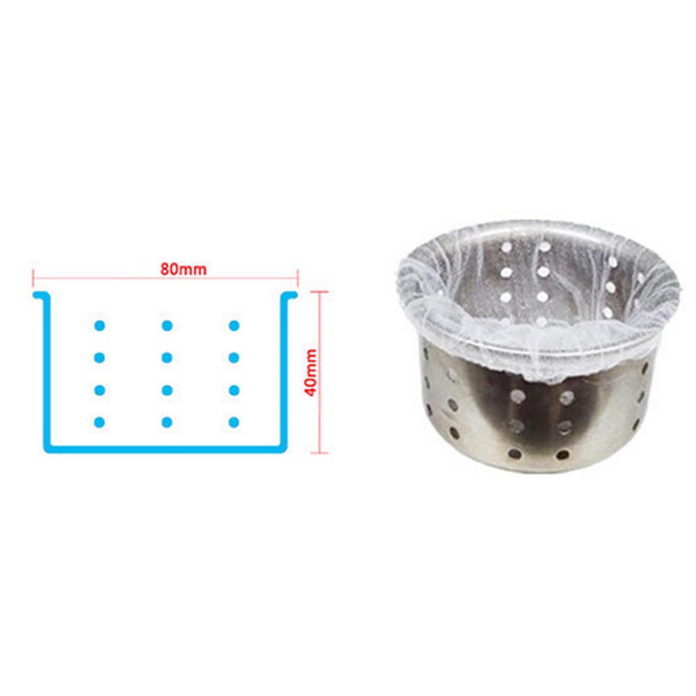 Garbage Bag Disposable Clogging Prevent Kitchen Drain Residue Collector Sink Strainer Filter Net