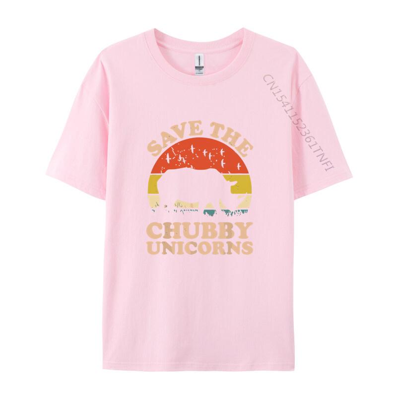 Save The Chubby Unicorns Rhino Funny TShirt Latest Youth Tshirts Cotton Tops Wildlife T Shirt Unique Camisetas
