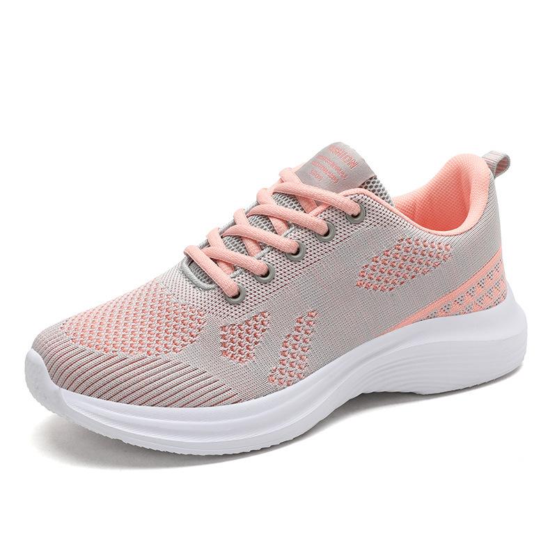 Fashion Shoes For Women's Spring And Autumn New Women's Shoes Breathable Flying Mesh Running Shoes Casual Sports Shoes For Women
