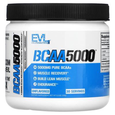 BCAA5000, Без вкуса, 5 000 мг, 5,3 унции (150 г)