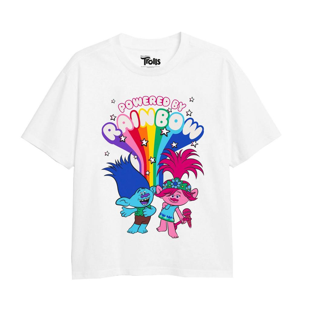 Trolls Girls Powered By Rainbows T-Shirt