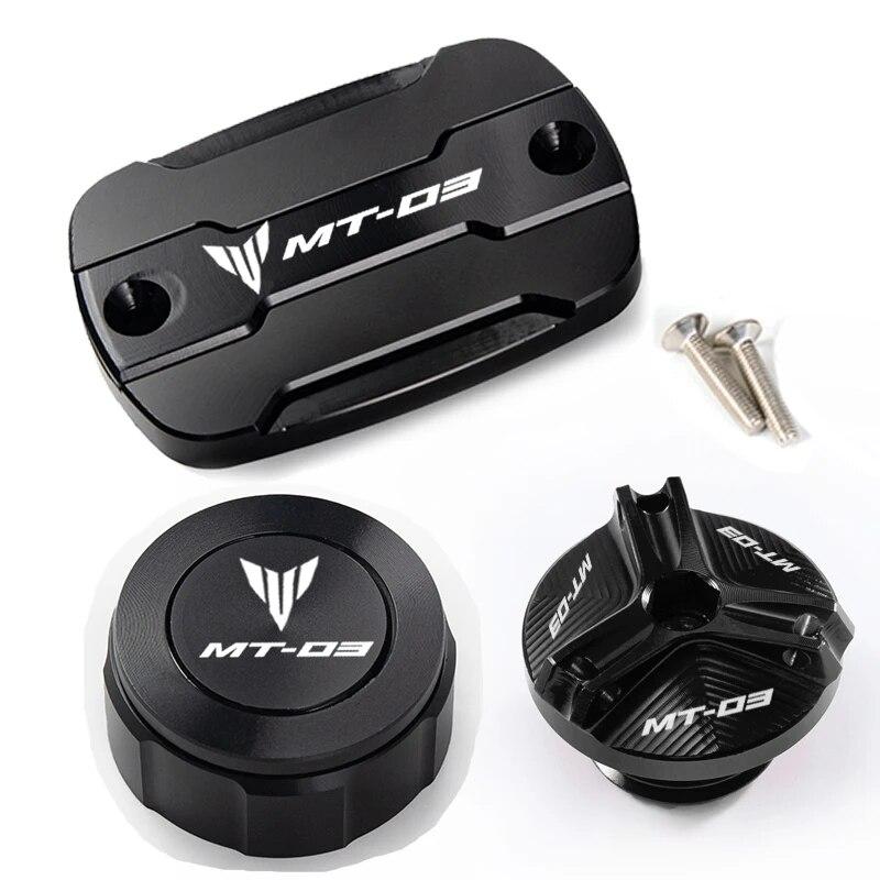For Yamaha MT03 MT-03 2015-   2022 Motorcycle Front and Rear Brake Cylinder Main Fuel Tank Cap Fuel Cap Accessories