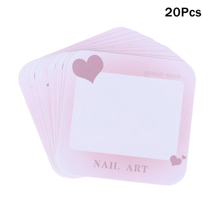 20/50 листов 6,5X6,3 см Картон для упаковки ногтей Ручная работа Дизайн накладных ногтей Свотч-карты для показа Маникюр Искусство Дисплей Реквизит для нейлфи