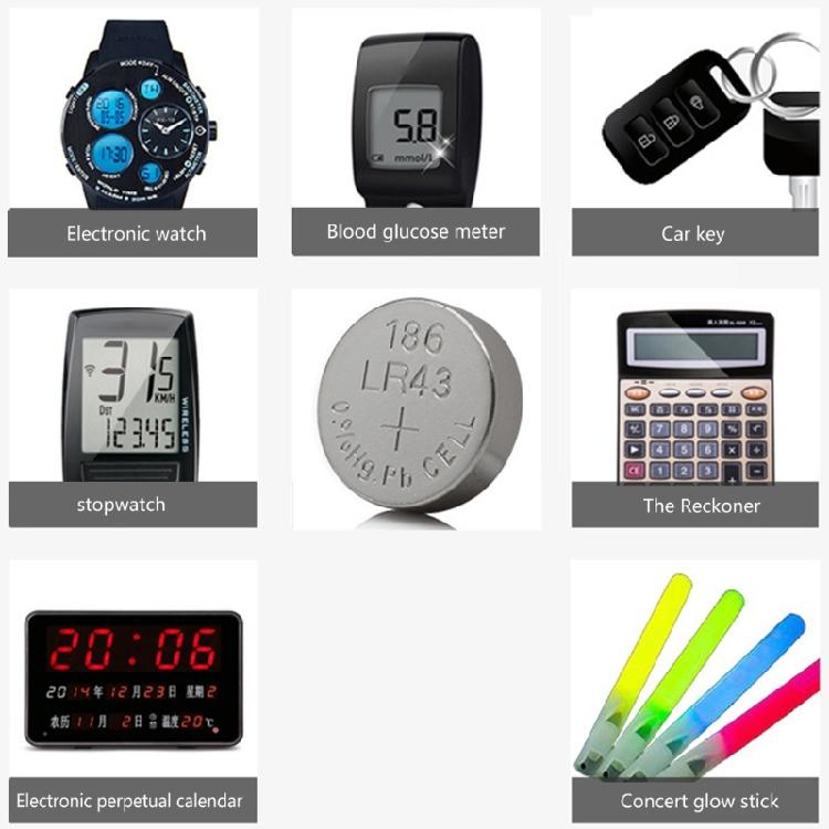 10Pcs AG12 LR43 Button Batteries 1.5V Alkaline Button Coin Battery for Toys Watches And More AG12/SR43W/SR43/386