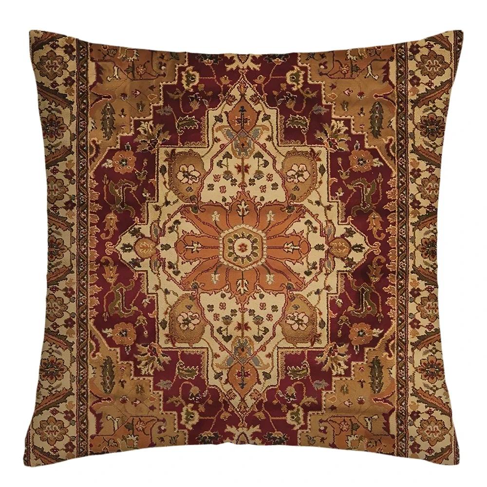 Moroccan Ethnic Cushion Cover, Short Plush Pillowcase 40x40 45x45 50x50 60x60, Sofa Decorative Cushion Cover, Home Decoration