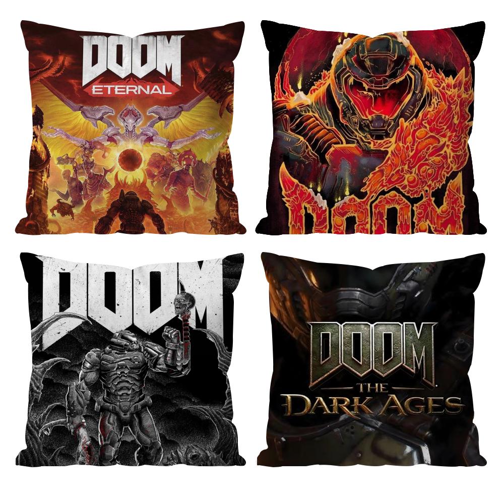 D-Doom E-Eternal Крутой Игровой Чехол на Подушку с Принтом Наволочка для Гостиной Дивана и Декора Спальни