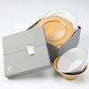 Pair of Plates and Bowls and Nordic Style Dinnerware Set In Gift Box and Bowl K-ai (Amber White) (Plate (1))