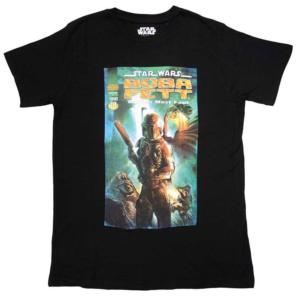 Men's Star Wars Boba Fett Comic Cover T-shirt XX-Large Black