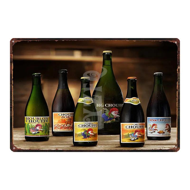 Орваль Шимэ Вестмалле Шуфф Металлическая жестяная вывеска Винтажная тарелка Для Бара Клуба Стены Паба Ресторана Декор Дома Железный Постер DU-3599A