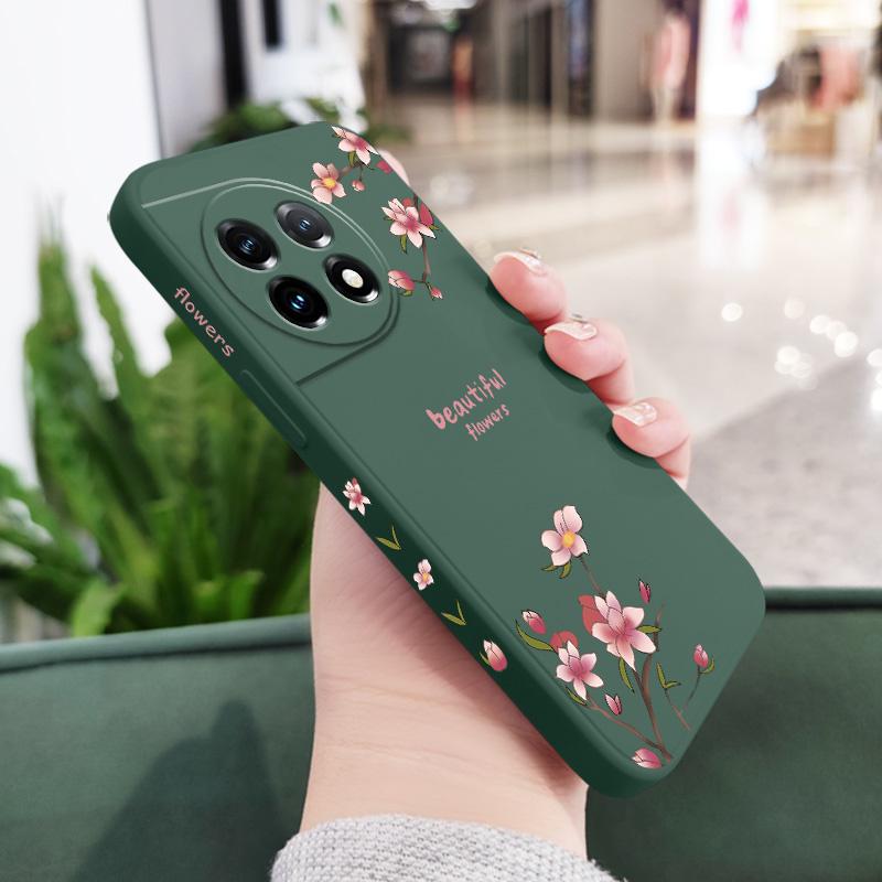 Красивый персиковый чехол для телефона для Oneplus 12 12R 11 11R 10 10R 10T 9R 9RT 9 8T 8 7 7T Pro 5G Жидкий силиконовый чехол