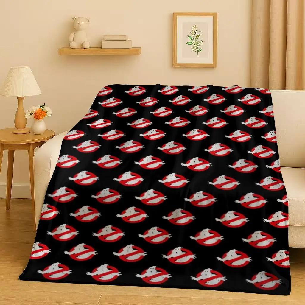 3D Horror Movie G-Ghostbusters Cartoon Flannel Blanket,Ultra Soft Warm Plush Throw for Home Bedroom Bed Sofa Cover Office Kids