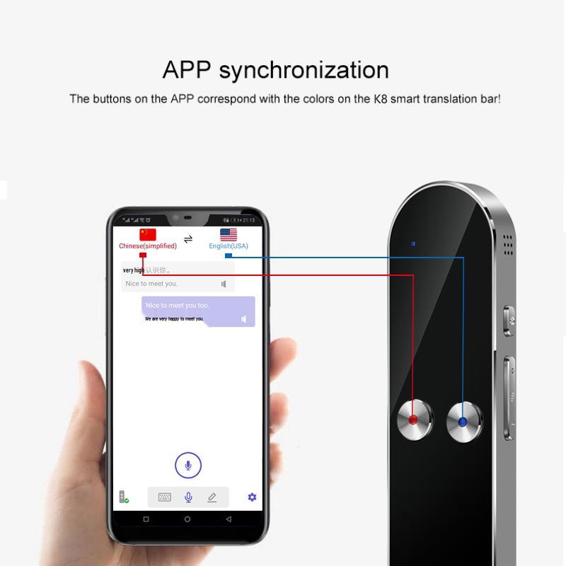 Bluetooth-переводчик K8 Smart T8: Многоязычный перевод с возможностью работы в автономном режиме