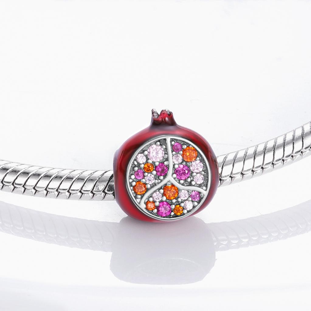 Fruit Charm Bead 925 Silver Strawberry Cherry Avocado Fit Original Bracelet Diy Fashion Jewelry