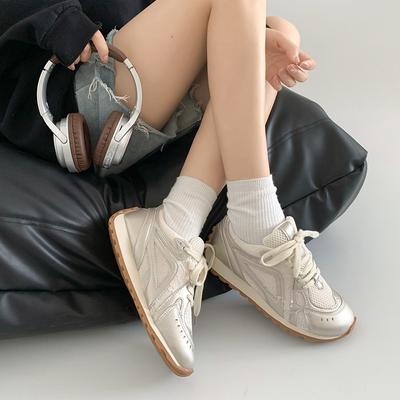 Бежевые ретро универсальные туфли Dexun на плоской подошве женские новые летние легкие спортивные туфли Forrest Gump на мягкой подошве 2025 года