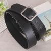 Женский шикарный повседневный поясной ремень кожаный ремень квадратная пряжка-булавка Поясная лента для женского платья