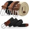 Adjustable Stretch Woven Belt Multicolored Men's Waistband Casual Elastic Braided Belt  Women