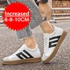 New Fashion Height Increasing Shoes for Men 8cm Invisible Elevator Sneakers White Men Brand Elevator Shoes Heightening Sneakers