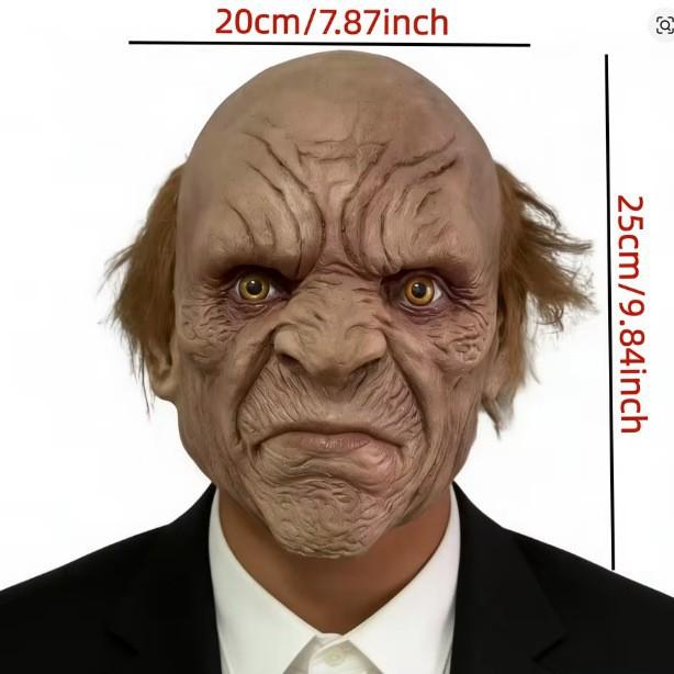 Fierce Old Man Halloween Horror Mask Latex Headgear Mask