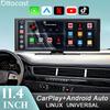 11,4-дюймовый универсальный беспроводной экран Carplay Android Auto Автомобильный радиоприемник Мультимедийный видеоэкран с разделением экрана для Youtube Netflix Tiktok