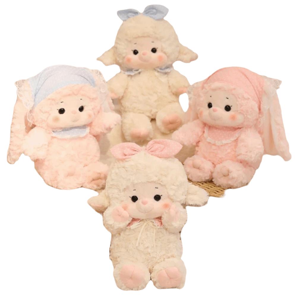 Мультяшная плюшевая кукла-овечка, пушистое животное, пушистая кукла, подушка для сна, плюшевая игрушка-ягненок, подарок на день рождения