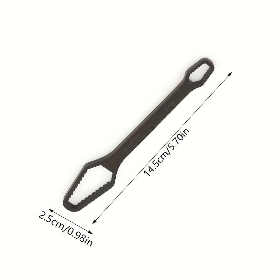 1 Piece Multifunctional Black 5mm Thickness T-Shaped Wrench, Adjustable Self-Tightening Double-Head Wrench, 3-17 mm Wrench,