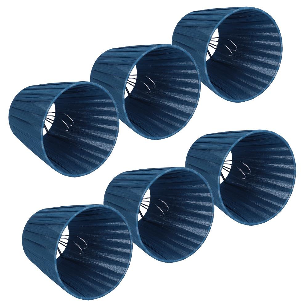 6PCS Clip On Design Cloth Lampshade Lightweight Wall Lamp Shade  Chandelier Replacement